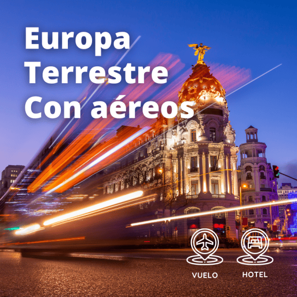 Europa terrestre con aereo